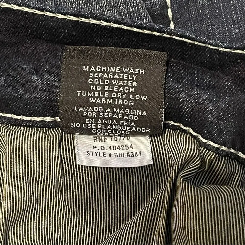 Buckle Black Jeans Mens 30W x 33L Blue Dark Wash Bootcut Stretch #Denim #Jeans - Picture 7 of 12